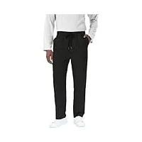nanameei pantalon chino homme elastique taille pantalon de travail casual coton pants décontractés sport de jogging relaxé fit noir 3xl