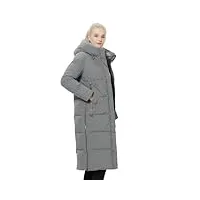 veste longue à capuche pour femme - manteau d'hiver pour femme, g686, l