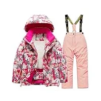 combinaisons de ski fille vêtements de ski garçon duvet combinaison de ski bébé fille chaude doudoune + pantalon elégants combinaisons de neige avec capuche à col en fourrure a14
