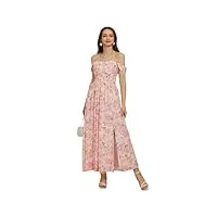 grace karin robe trapèze à fleurs pour femmes maxi sans manches à bretelles spaghetti de vacances l rose fleur