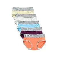topjiao 5pc knickers sous-vêtements culottes femmes bikini patchwork briefs sous-vêtements string dentelle pour (multicolor, xxl)