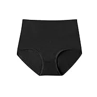 elastique solide coton confortable coton couleur femme mode sous-vêtements nuisette coton bio (black, m)