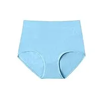 elastique solide coton confortable coton couleur femme mode sous-vêtements nuisette coton bio (blue, xl)