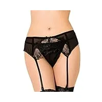 fashion sexy girl lace lingerie plus size women underpant jarretières vêtements de nuit lingerie dentelle strass (black, m)