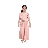 abel & lula salopette mousseline plissee pour fille rose 14 ans (164cm)