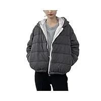 suicra doudounes pour femmes ladies thick hooded down jacket ladies elegant single breasted jacket top winter new zipper jacket (color : black, size : s)