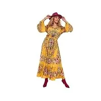joe browns robe longue bohème en dentelle colorée, jaune, 40 (taille petite) femme
