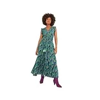 joe browns boutique robe longue sans manches à paillettes florales vives, multicolore, 34 femme