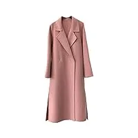 suicra manteaux pour femmes mode automne automne hiver manteaux dames manteaux en laine chaud rose épaisseur femme chaude veste longue veste décontractée cardigan (color : pink, size : us-size m)