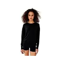 splits59 sweat-shirt en polaire sonja pour femme, noir, large