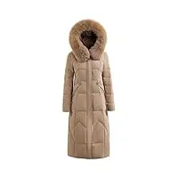 sukori cardigan pour femme down jacket femmes capuche solide casual femme manteau down avec collier de fourrure solide épais de manteau femme (size : xxx-large)