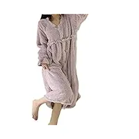 cparts pyjama épais rétro pour femmes, manches longues, volants, boutons amples, robe longue (d xl)