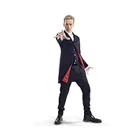hifacon doctor who manteau long en velours peter cosplay costume de voyageur dans le temps, bleu - trench coat, xxl