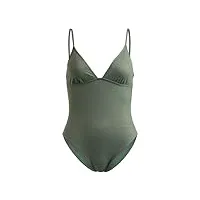 roxy shiny wave - one-piece swimsuit for women - maillot de bain une pièce - femme - m - vert