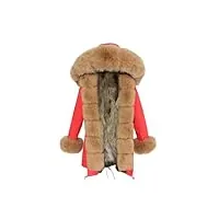 oftbuy parka longue d'hiver pour femme, manteau à col en fourrure de raton laveur naturel, épais et chaud, vêtements d'extérieur, streetwear détachable