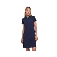 falke basic pique polo dress w dr coton douce agréable sur la peau 1 pièce, robe femme, bleu (space blue 6116), s