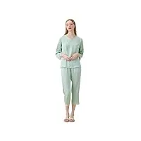 pyjama vintage en soie de style chinois pour femme 19 mommes, multicolore., xs