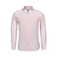 panareha chemise homme rayé lin phuket rose (m)