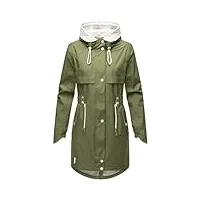 navahoo xankaa manteau de mi-saison léger pour femme avec capuche taille s à 3xl, vert olive, m