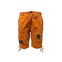 aeronautica militare shorts bermuda be041 short homme, 57543 carrot orange, m