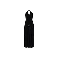 robe longue plissée femme noire, noir , 40