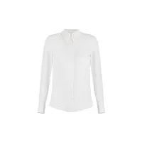 elisabetta franchi chemise en georgette de viscose avec impression logo ca02841e2 360, blanc, medium