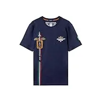 aeronautica militare t-shirt flèches tricolores manches courtes ts2231 couleur bleu marine, voir photo, xxl