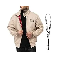 lonsdale vestes - blouson bomber - veste universitaire - veste d'hiver - veste de survêtement - cordon de fermeture limité, sable classique, xxxl