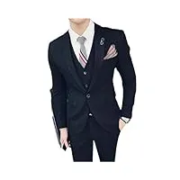 costume 3 pièces pour homme avec blazers, gilets, pantalons, vestes de mariage et gilets, ensemble de 3 pièces noir., 4x-large