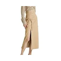 orandesigne jupe en cuir synthétique pour femme taille haute jupe crayon jupe longue jupe mince jupe moulante sexy en similicuir j kaki s