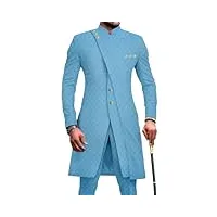 costume pour homme à double boutonnage, coupe ajustée, broderie, blazer et pantalon, ensemble 2 pièces vêtements africains, 17, xxl