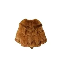 oftbuy automne hiver veste haut pour femme ponchos et capes 100 réel manteau de fourrure de renard naturel mode coréenne