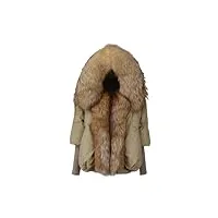 veste d'hiver à capuche avec col en vraie fourrure de renard pour femme, manteau naturel, épais, chaud, ample, surdimensionné, en duvet de canard, streetwear, vêtements d'extérieur