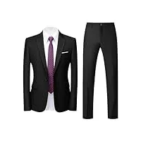 costume trois pièces décontracté pour homme - couleur unie - deux boutons - veste pantalon - gilet, lot de 2 pièces., 4x-large