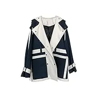 aqqwwer manteaux pour femme splicing women's trench coat design double breasted spring simple elegant casual street wear (color : long style, size : xl)