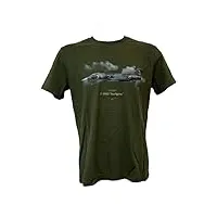 aeronautica militare t-shirt ts2254 pour homme, t-shirt, Édition limitée centenaire am, 3o stormo chasse, vert militaire, xxl