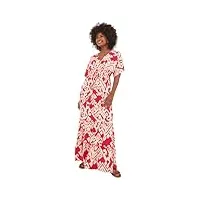 joe browns robe longue décontractée à imprimé abstrait, rouge, 40 femme