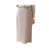 jupe mi-longue noire pour femme - ensemble professionnel - jupe sirène - bas minces, jupe abricot, 44