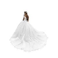 bonool robe de mariée princesse de luxe perlée, avec des appliques en dentelle, robe de bal élégante, 2023