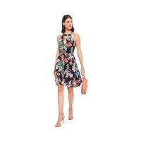 gaudi robe courte florale en georgette 411fd15023, vert, 42