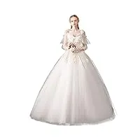 sevenyxx robes de mariée dreamy tutu robe de mariée femmes halter robe de mariée slim fit robe de soirée, blanc, s