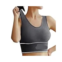 svaasa women's bra， gilet de sport for femmes, soutien-gorge de yoga, haut tubulaire de siège, éponge, bretelles, collection de sous-vêtements (size : s-m (38-60kg))