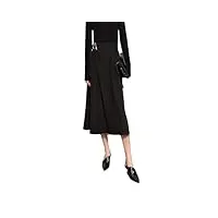 jupes pour femme ceinture de bureau femme solide a-line jupe ample, noir , 44