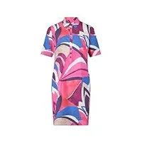 betty barclay robe chemise pour femme avec imprimé, rose/bleu, 46
