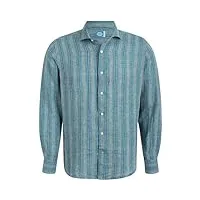 panareha chemise pour homme 100% lin legzira | bleu (m)