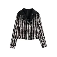 sukori manteaux pour femme women jacket women top long sleeve top woman clothing suit casual female short coat tops (color : black, size : xs)