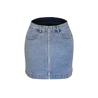 ijnhytg demi - jupe femmes zipper denim jeans mini jupes taille haute sexy jupe d'été (size : xxl)