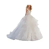 asmwvnd robes de mariée robes de mariée dames dîner princesse robe de soirée robes de fille, blanc, 32
