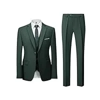 costume d'affaires décontracté 3 pièces pour homme - veste formelle et pantalon - gilet - smoking pour homme, lot de 3 pièces - x, s