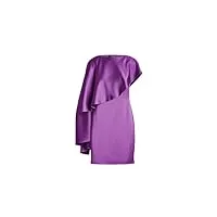 lauren ralph lauren robe courte à cape en satin hiljaycee 253925915, aubergine, 34/taille courte